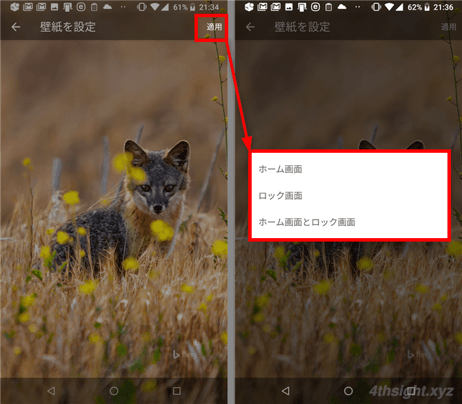 Android端末の壁紙にBing検索の日替わり写真を表示する方法