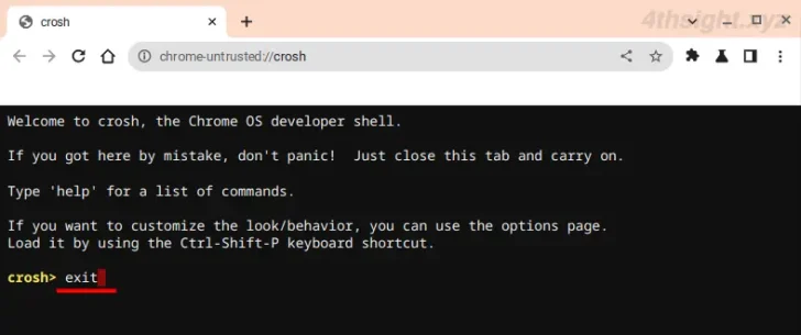 ChromeOS（Chromebook）のコマンドインターフェースcroshの使い方